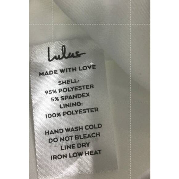 LULU'S SZ M Poised Perfection Ivory Wide-leg Slit Pants NEW B115 *flaw - Picture 5 of 9